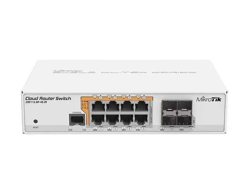 CLOUD ROUTER SWITCH POE, MODELO: CRS112-8P-4S-IN, SKU: PA0018, MARCA: MIKROTIK